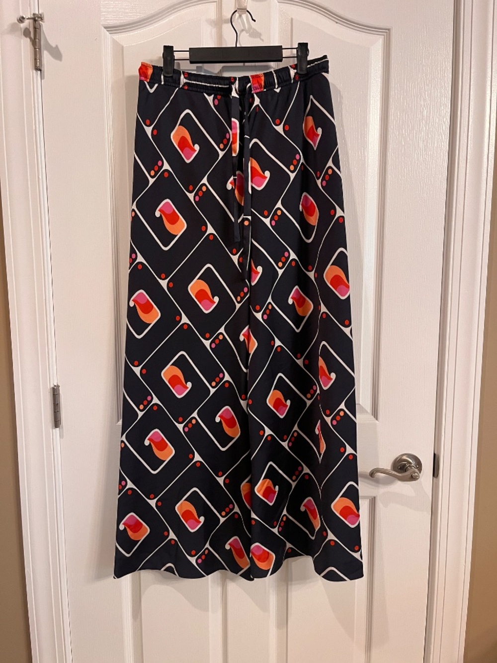 Zara Silky Satin Wide Leg Drawstring Pants Size M